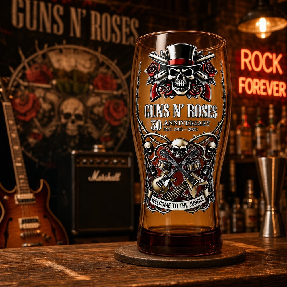 Vintage Collectible Glass - Gelas Bir Kenang-Kenangan Guns N' Roses