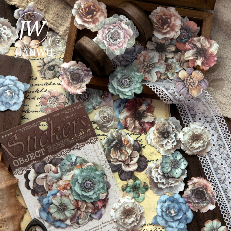 Small Vintage Collectible Items - JIANWU Koleksi Seri Barang Kecil Stiker