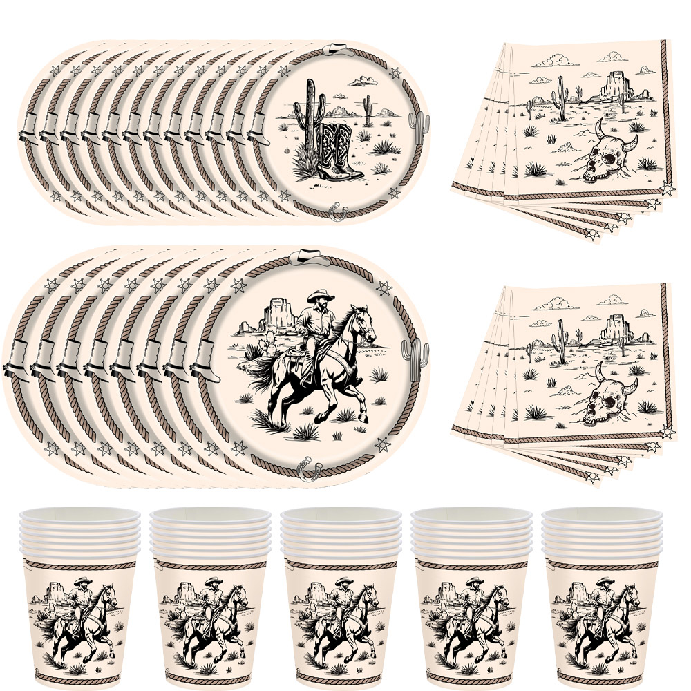 Vintage Things Collection - Set Peralatan Makan Pesta Koboi Barat