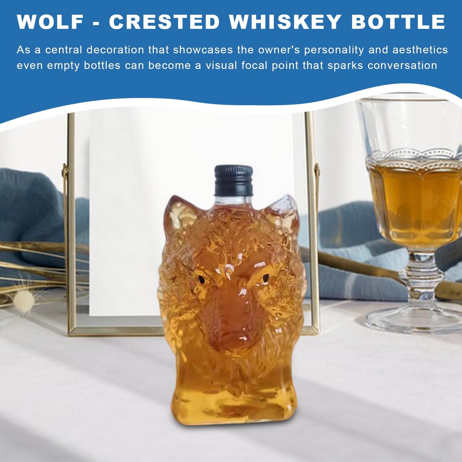 Botol Wiski Bentuk Serigala Ca - Vintage Collectible Glass ulasan dan harga