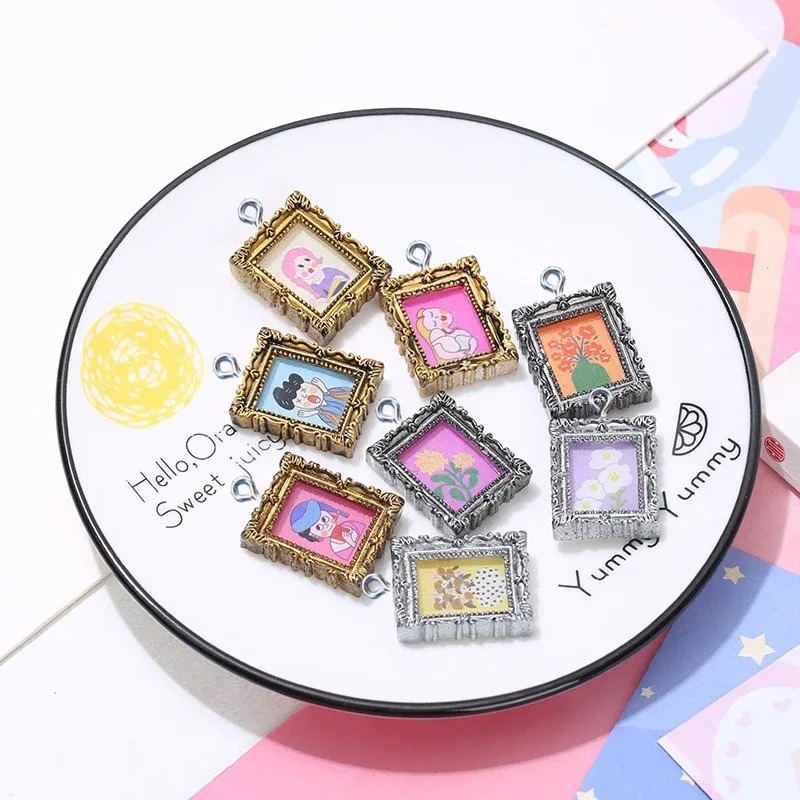 10 Buah Liontin Bingkai Foto R - Vintage Item ulasan dan harga